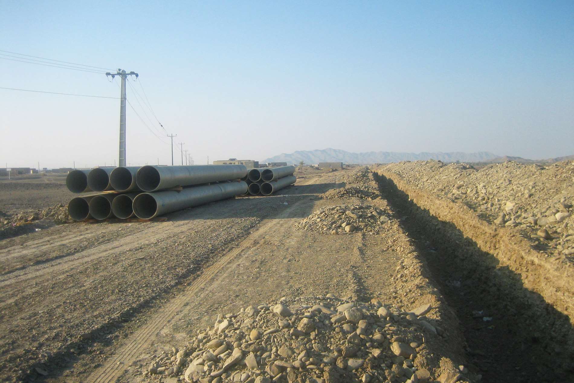 Pipe lines & water conveying network construction